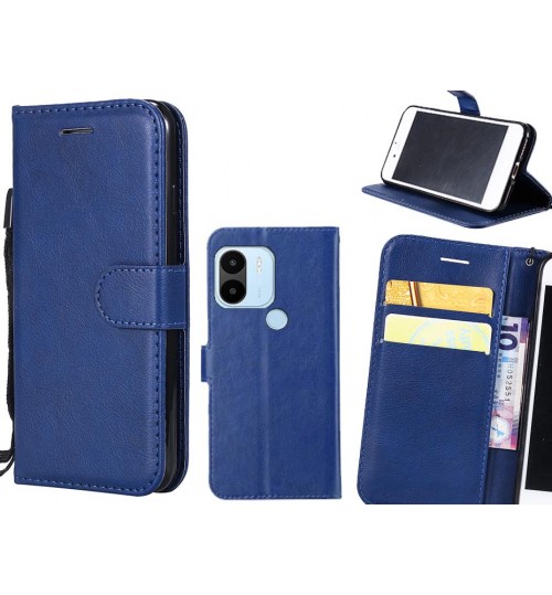 Xiaomi Redmi A2+ Case Fine Leather Wallet Case - Blue