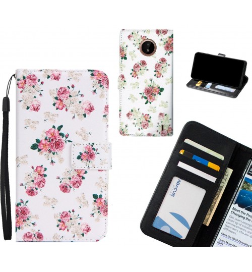 Nokia C20 case 3 card leather wallet case printed ID