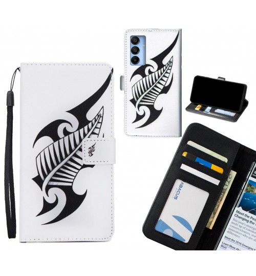Samsung Galaxy A15 case 3 card leather wallet case printed ID