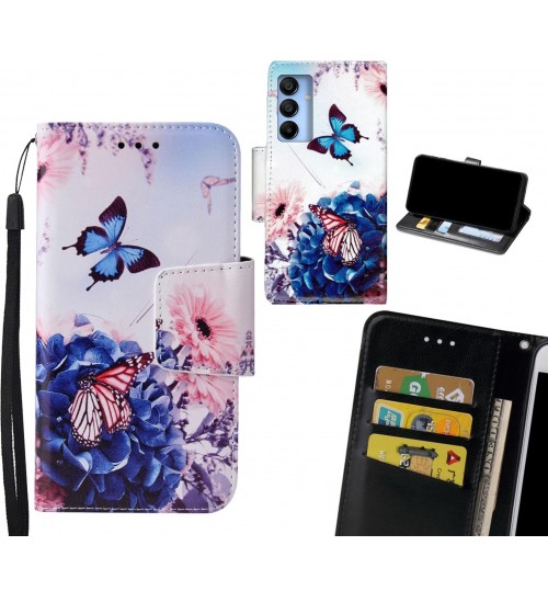 Samsung Galaxy A15 Case wallet fine leather case printed