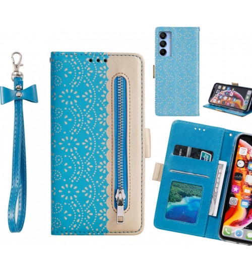 Samsung Galaxy A15 Case Multifunctional Wallet Case - Blue