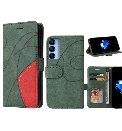 Samsung Galaxy A15 Case Wallet Premium Denim Leather Cover