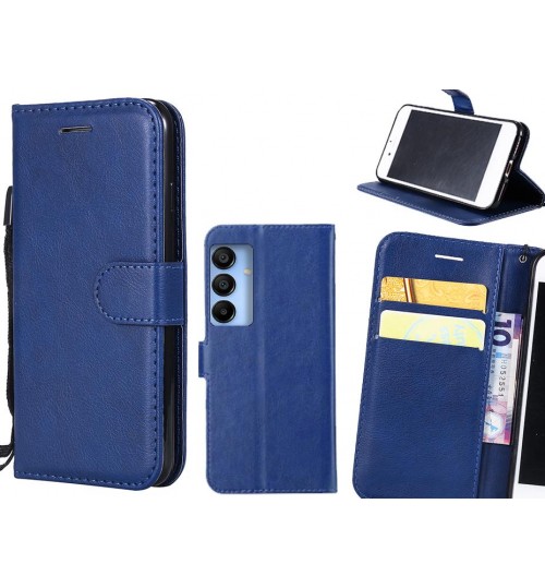 Samsung Galaxy A35 5g Case Fine Leather Wallet Case - Blue