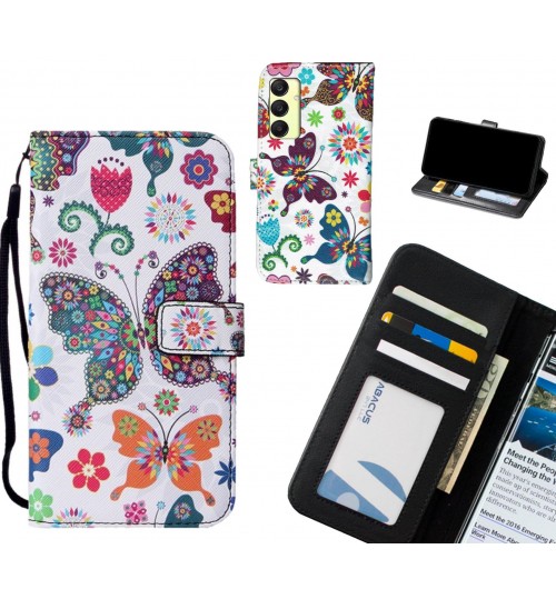 Samsung Galaxy A55 case leather wallet case printed ID