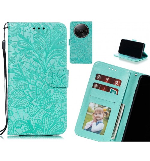 Xiaomi Redmi A3 Case Embossed Wallet Slot Case - Green