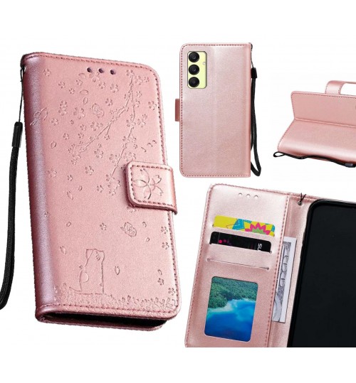 Samsung Galaxy A25 Case Embossed Wallet Leather Case - Rose Gold