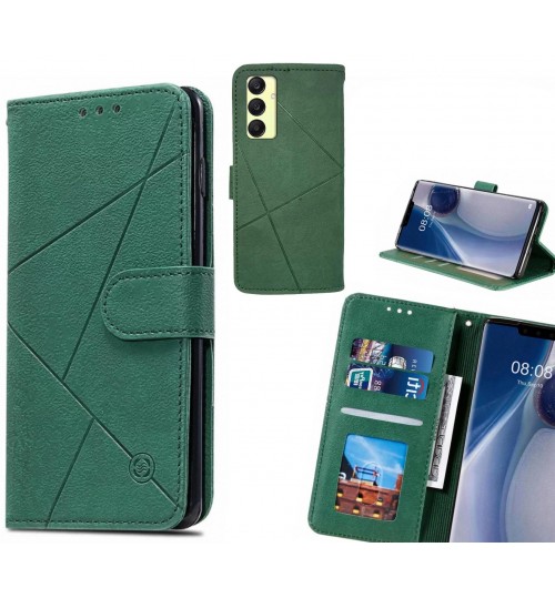 Samsung Galaxy A25 Case Fine Leather Wallet Case - Green