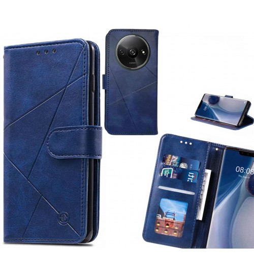 Xiaomi Redmi A3 Case Fine Leather Wallet Case - Blue