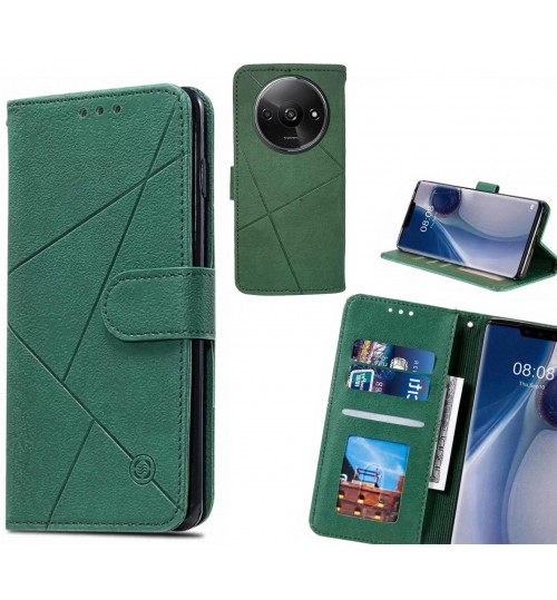 Xiaomi Redmi A3 Case Fine Leather Wallet Case - Green