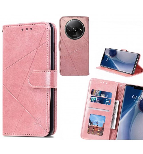 Xiaomi Redmi A3 Case Fine Leather Wallet Case - Pink