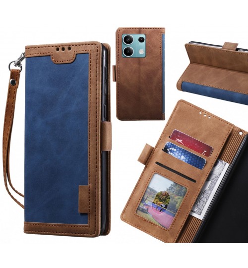 Xiaomi Redmi Note 13 Case Wallet Denim Leather Case Cover - Blue