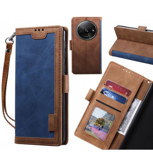 Xiaomi Redmi A3 Case Wallet Denim Leather Case Cover - Blue