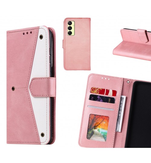 Samsung Galaxy A25 Case Wallet Denim Leather Case Cover - Pink