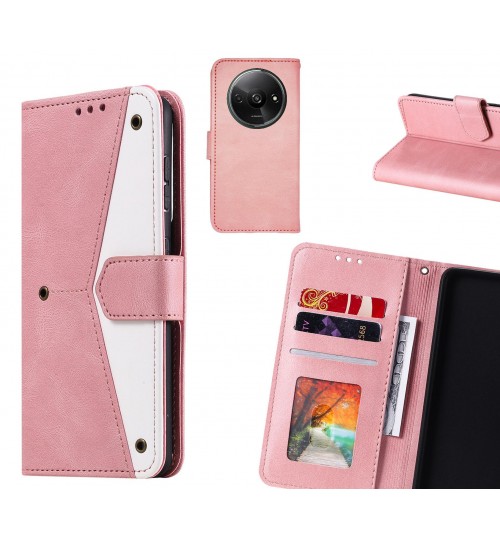 Xiaomi Redmi A3 Case Wallet Denim Leather Case Cover - Pink
