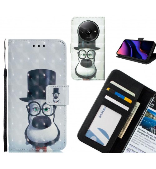 Xiaomi Redmi A3 Case Leather Wallet Case 3D Pattern Printed