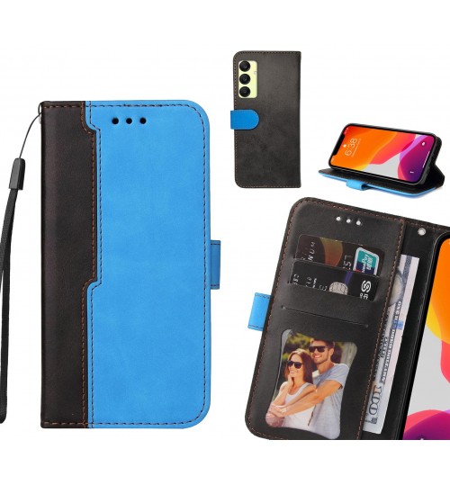 Samsung Galaxy A25 Case Wallet Denim Leather Case Cover - Blue