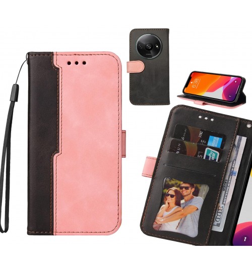 Xiaomi Redmi A3 Case Wallet Denim Leather Case Cover - Pink