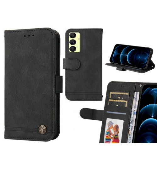 Samsung Galaxy A55 Case Wallet Flip Leather Case Cover - Black