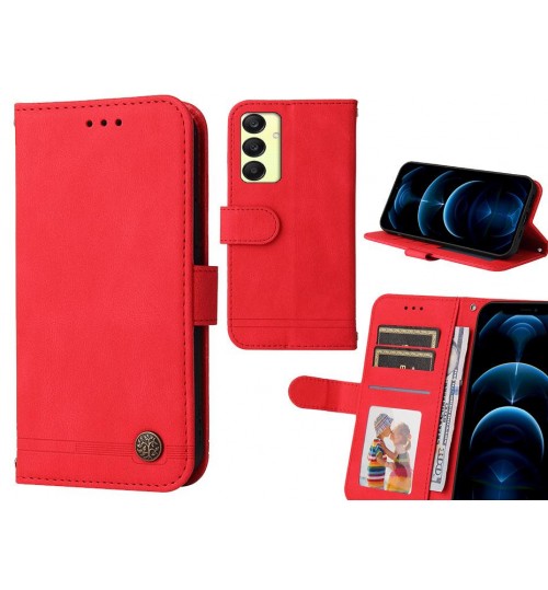 Samsung Galaxy A55 Case Wallet Flip Leather Case Cover - Red