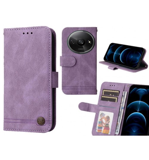 Xiaomi Redmi A3 Case Wallet Flip Leather Case Cover - Purple