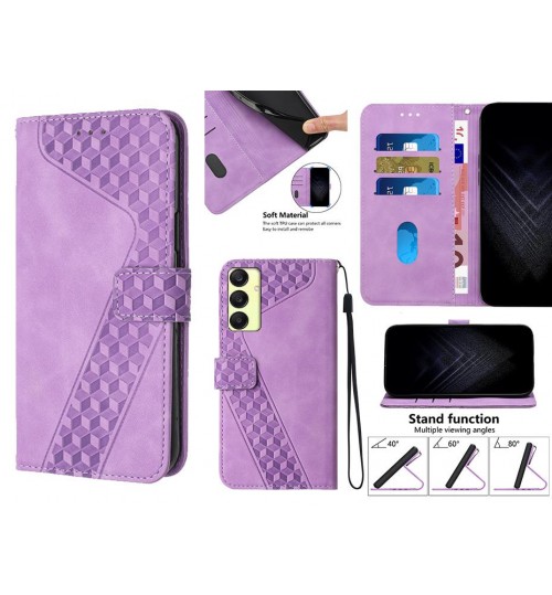 Samsung Galaxy A25 Case Wallet Premium Pu Leather Cover - Purple