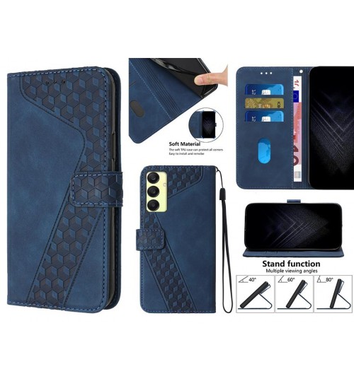 Samsung Galaxy A55 Case Wallet Premium Pu Leather Cover - Blue