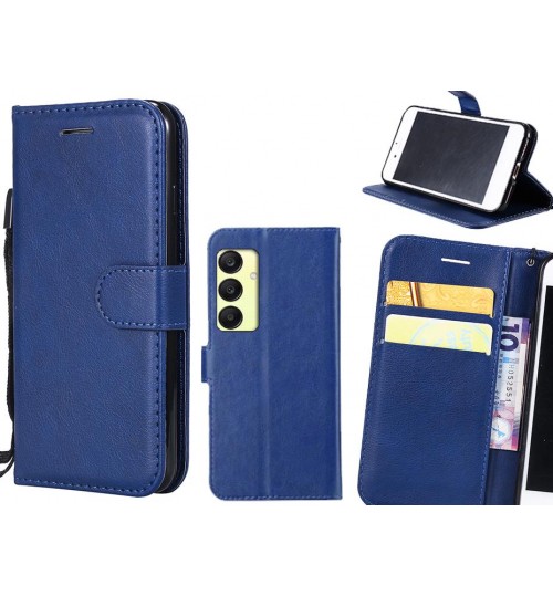 Samsung Galaxy A25 Case Fine Leather Wallet Case - Blue
