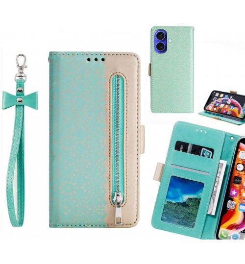 Iphone 16 Case Multifunctional Wallet Case - Green