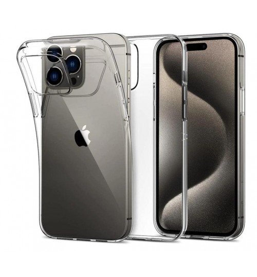 iPhone 15 Pro Max Case Slim Soft Clear Gel Case