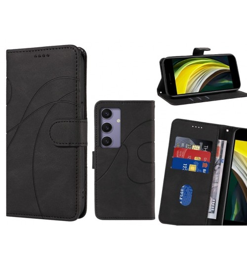 Samsung Galaxy S24 Fe Case Wallet Fine Pu Leather Cover - Black