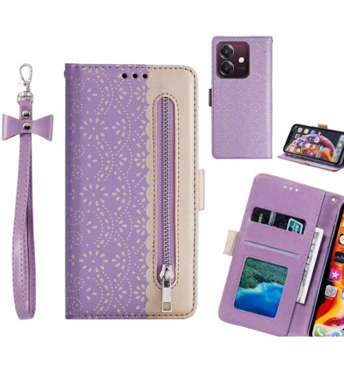 Oppo A3x Case Multifunctional Wallet Case - Purple