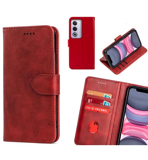 Oppo A3 Pro Case Premium Leather Id Wallet Case - Red