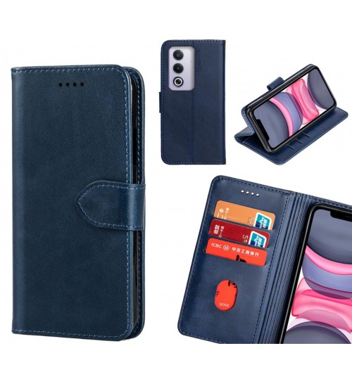 Oppo A3 Pro Case Premium Leather Id Wallet Case - Dark Blue