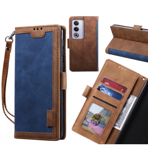 Oppo A3 Pro Case Wallet Denim Leather Case Cover - Blue