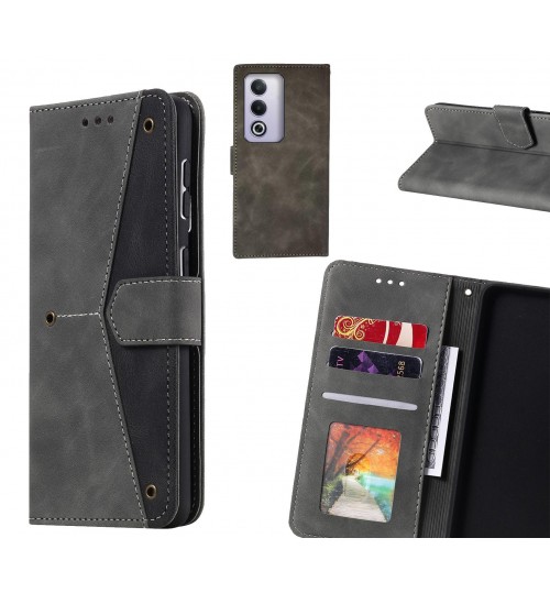 Oppo A3 Pro Case Wallet Denim Leather Case Cover - Black