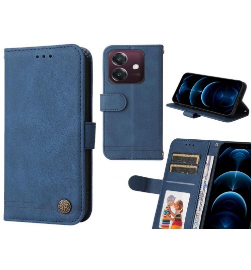 Oppo A3x Case Wallet Flip Leather Case Cover - Blue