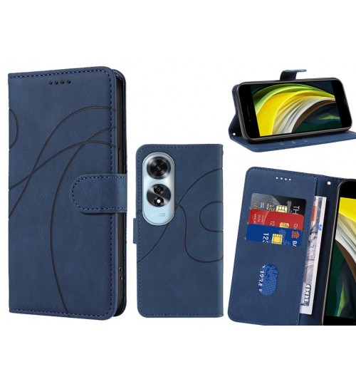 Oppo A60 Case Wallet Fine Pu Leather Cover - Blue