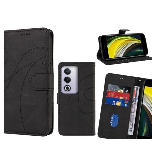 Oppo A3 Pro Case Wallet Fine Pu Leather Cover - Black