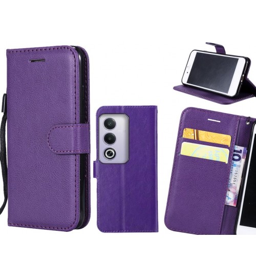 Oppo A3 Pro Case Fine Leather Wallet Case - Purple