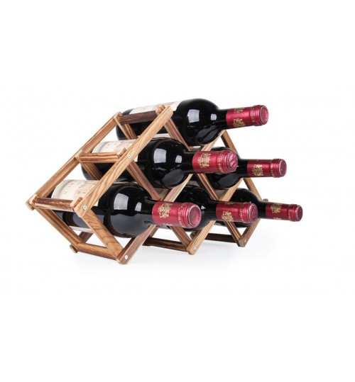 Wooden Bottle Wine Rack 6 pcs