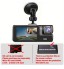 Dash Cam 1080P Front and Rear Night Vision Car Camera