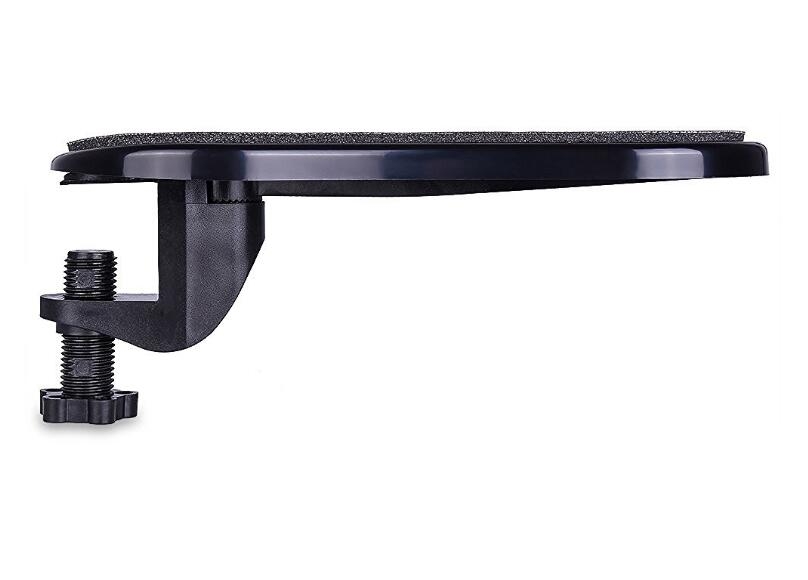 Computer Armrest Adjustable Arm Wrist Rest Support for Home and Office Black