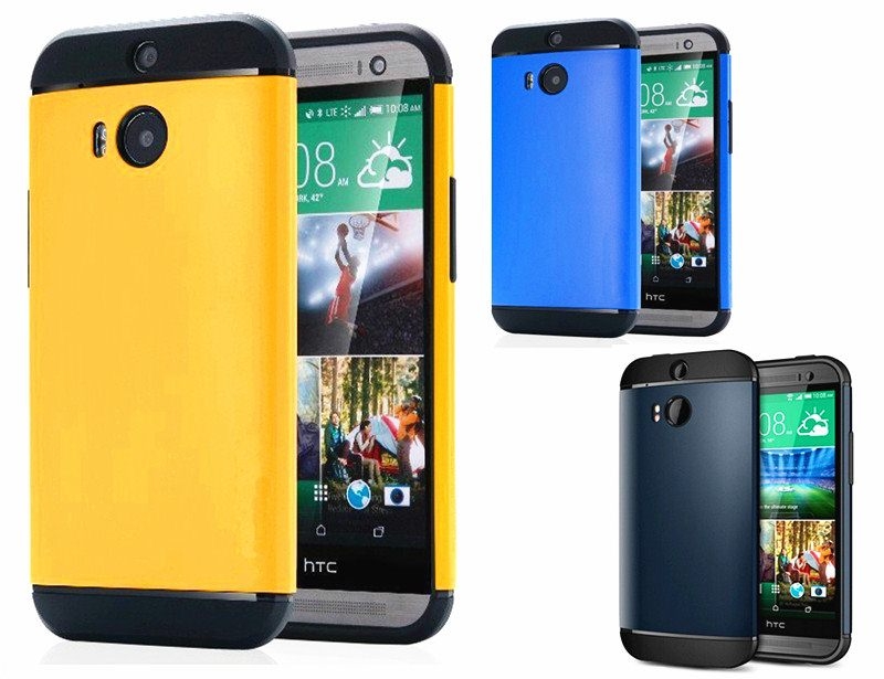 HTC M8 dual tone dual layer heavy duty slim case