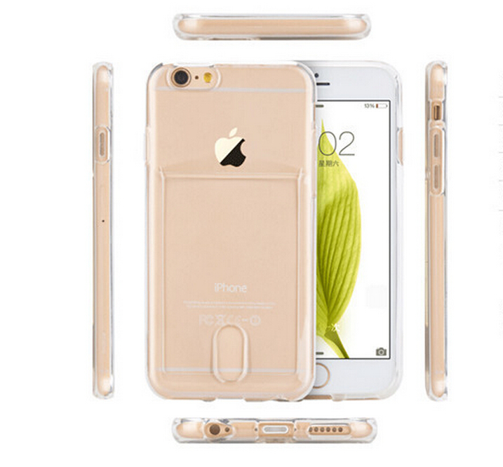 iPhone 6 6s Case Clear Soft TPU Card holder iPhone 6 6s Case Clear Soft TPU Card holder