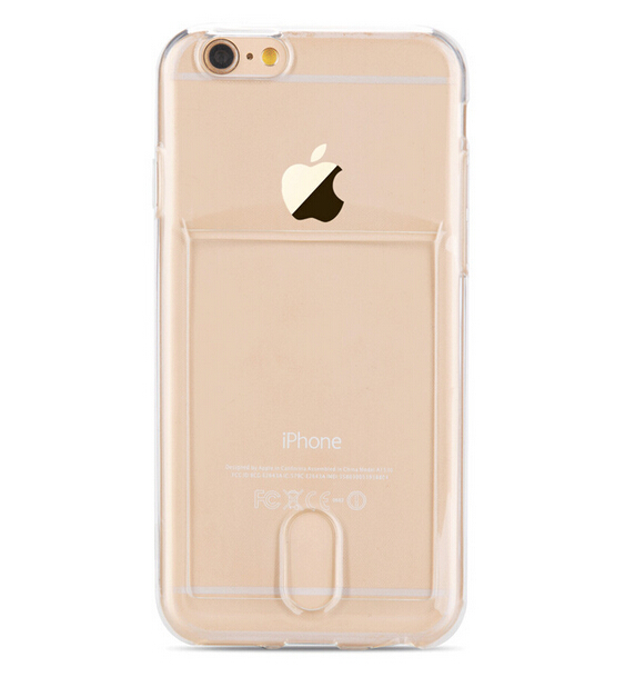 iPhone 6 6s Case Clear Soft TPU Card holder iPhone 6 6s Case Clear Soft TPU Card holder