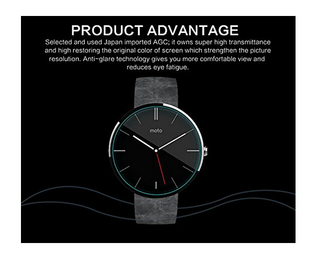 MOTO 360 Watch Tempered Glass Screen Protector