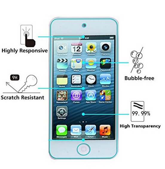 iPod Touch 5 6 tempered Glass Screen Protector Film iPod Touch 5 6 tempered Glass Screen Protector Film