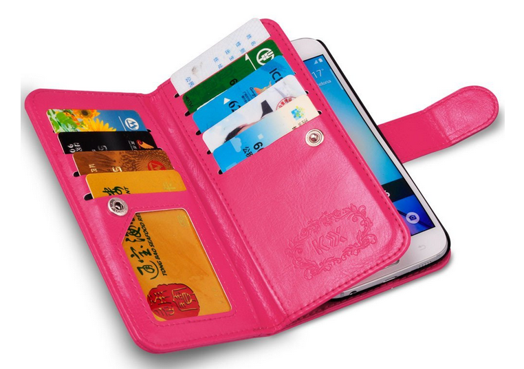 S6 edge Plus case double wallet leather detachable case