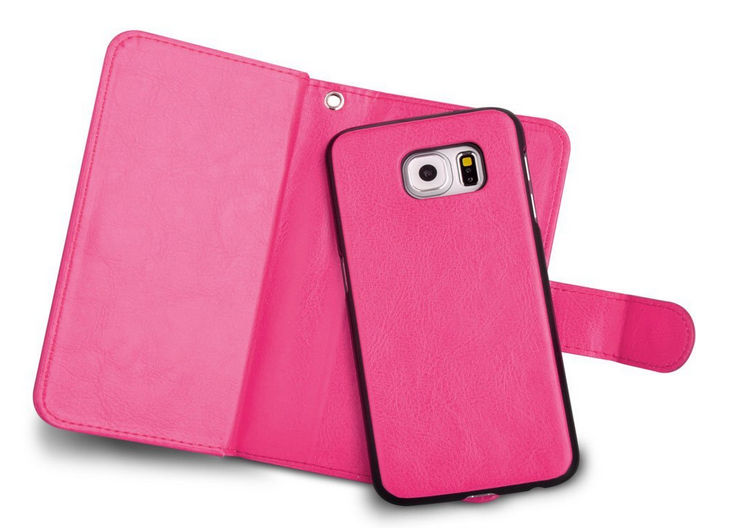S6 edge Plus case double wallet leather detachable case