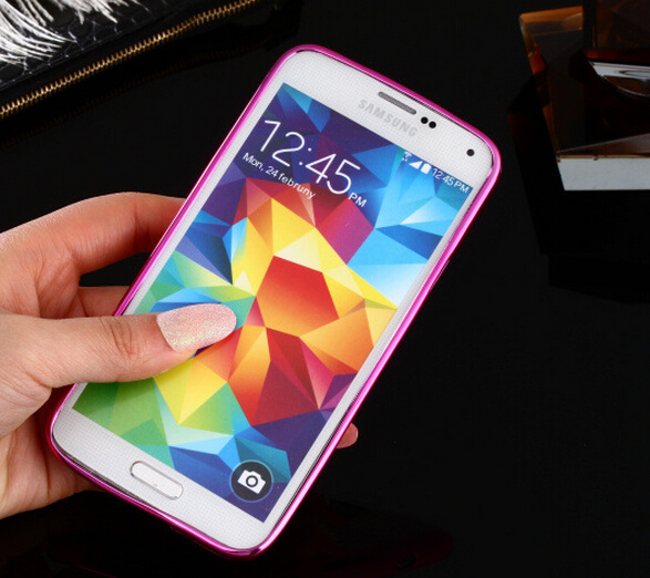 Galaxy S5 case plating bumper with clear gel back cover case Galaxy S5 case plating bumper with clear gel back cover case
